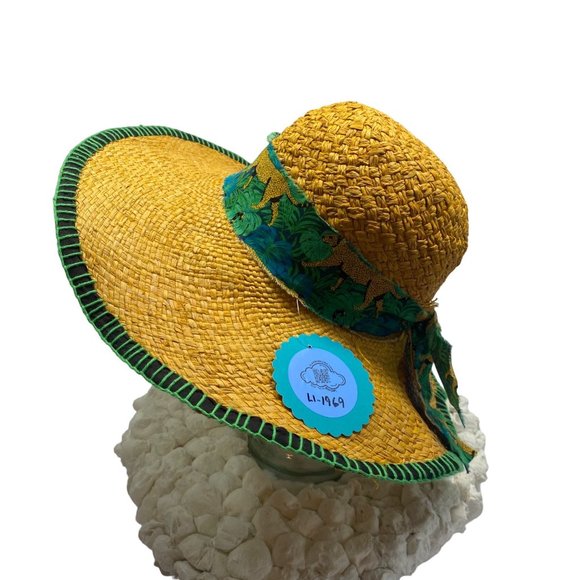 Leopard Banded Straw Sun Hat main image 9
